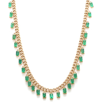 Emerald Link Chain Necklace