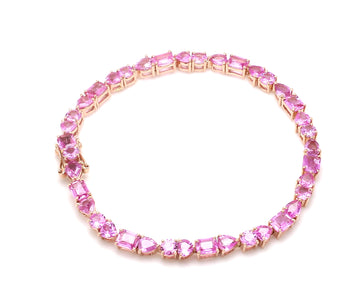 Pink Sapphire Mix Shape Bracelet