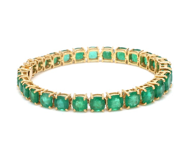 Emerald Cushion Bracelet