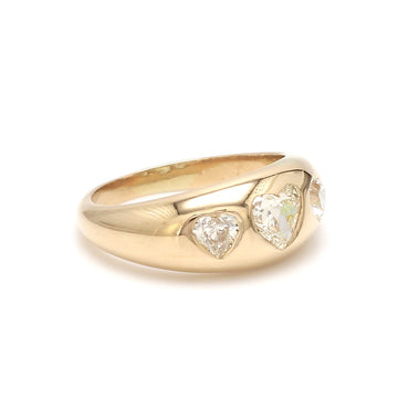 Diamond Three Heart Gypsy Ring